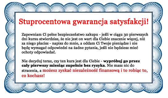 Pe�na gwarancja satysfakcji